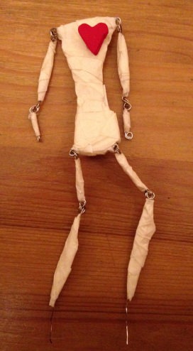 making a doll with paperclay wireframe