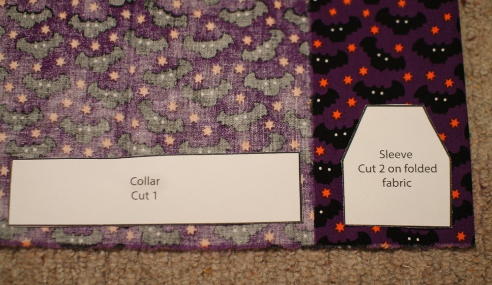 raglan dress sewing pattern - cutting out
